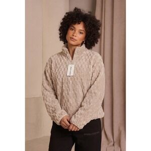 Knapp Studio Women's Dusty Rose Fleece 1/4 Zip Pullover Size Medium NWT